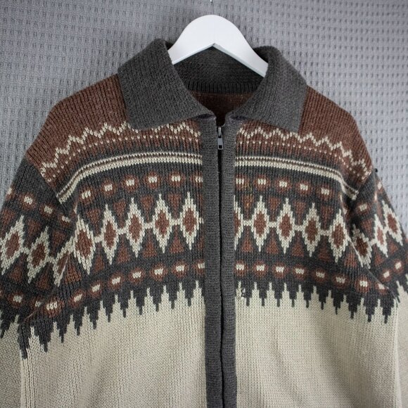 White Ram Vintage 70s Men's Cardigan Sweater M Canada - Picture 3 of 8